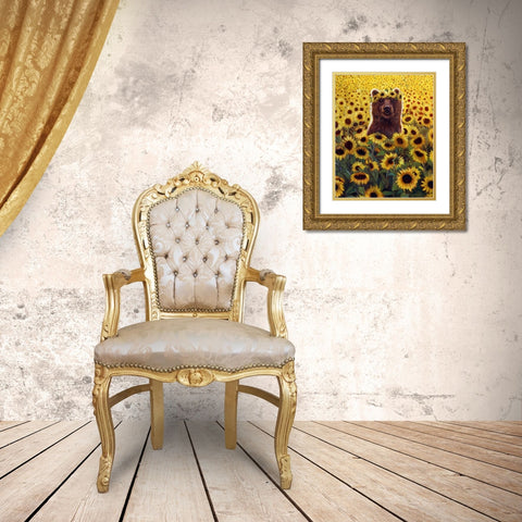 Delilah Gold Ornate Wood Framed Art Print with Double Matting by Heffernan, Lucia