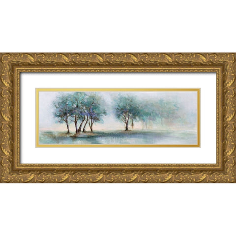 Dawn Light Gold Ornate Wood Framed Art Print with Double Matting by Hale, Karen