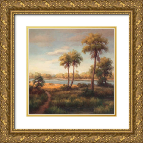 In the Tropics I Gold Ornate Wood Framed Art Print with Double Matting by Haibin