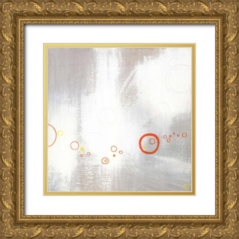 Asteroids I Gold Ornate Wood Framed Art Print with Double Matting by Han, Stephanie