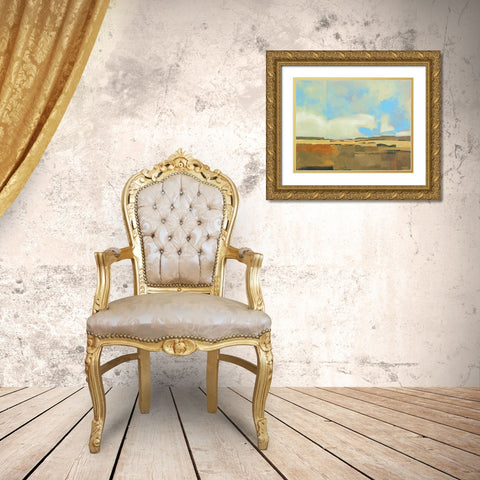October Sky Gold Ornate Wood Framed Art Print with Double Matting by Hargreaves, Greg