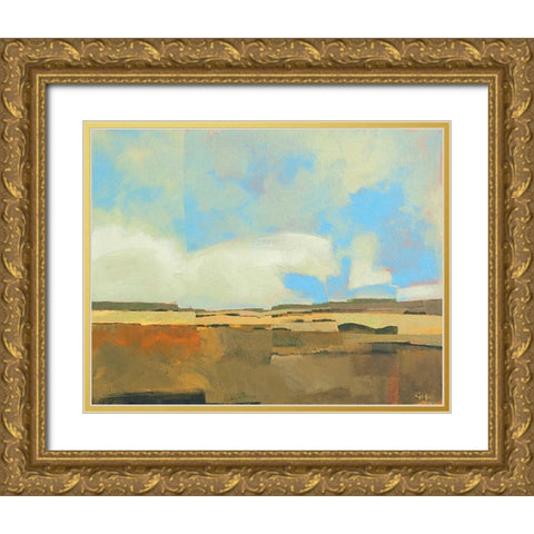 October Sky Gold Ornate Wood Framed Art Print with Double Matting by Hargreaves, Greg