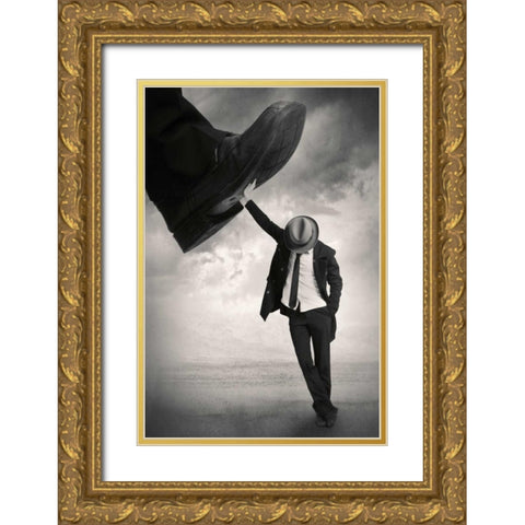 Still Standing Gold Ornate Wood Framed Art Print with Double Matting by Ingberg, Tommy