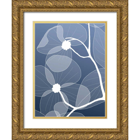 IN246_2 Gold Ornate Wood Framed Art Print with Double Matting by GraphINC Studio