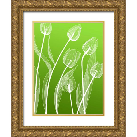 IN246_4 Gold Ornate Wood Framed Art Print with Double Matting by GraphINC Studio