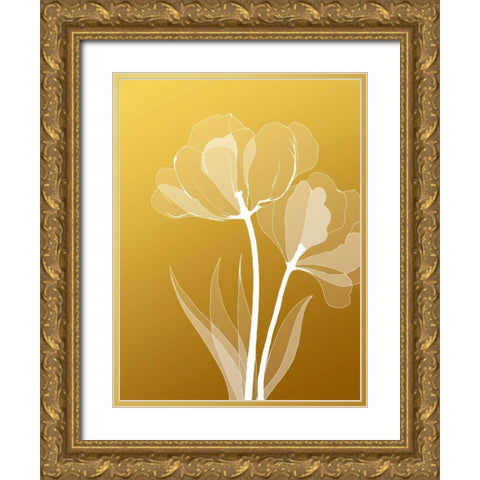 IN246_6 Gold Ornate Wood Framed Art Print with Double Matting by GraphINC Studio