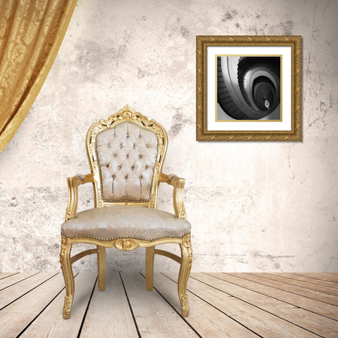 Spiral Staircase No. 5 Gold Ornate Wood Framed Art Print with Double Matting by PhotoINC Studio