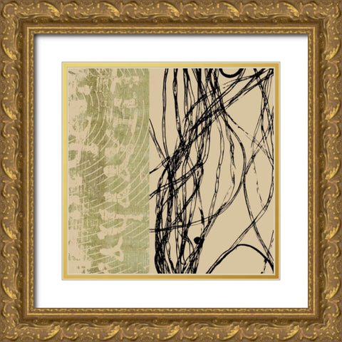 Fibers 2 Gold Ornate Wood Framed Art Print with Double Matting by GraphINC