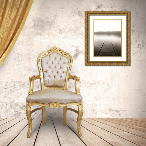 Dock 2 Gold Ornate Wood Framed Art Print with Double Matting by PhotoINC Studio