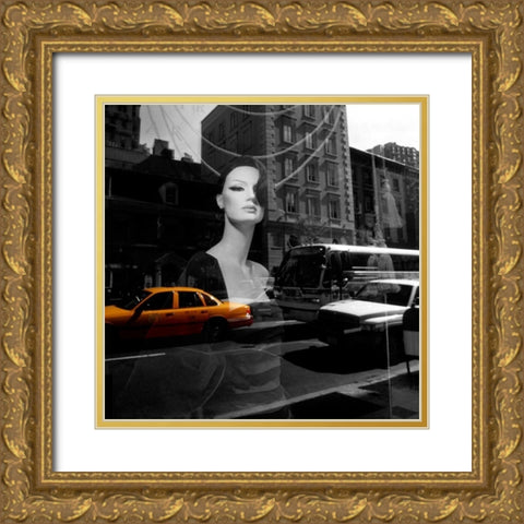 Urban Reflection Gold Ornate Wood Framed Art Print with Double Matting by PhotoINC Studio