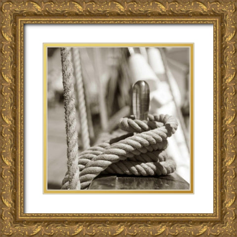 Sail Rope Gold Ornate Wood Framed Art Print with Double Matting by PhotoINC Studio