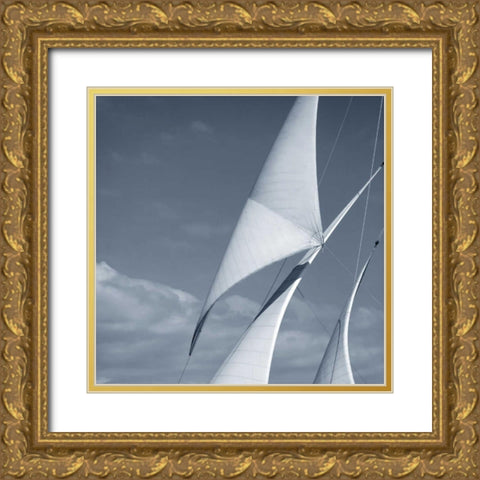 Sails Gold Ornate Wood Framed Art Print with Double Matting by PhotoINC Studio
