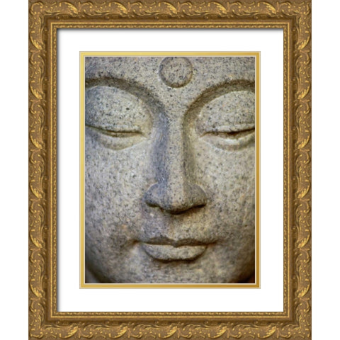 Buddha Gold Ornate Wood Framed Art Print with Double Matting by PhotoINC Studio
