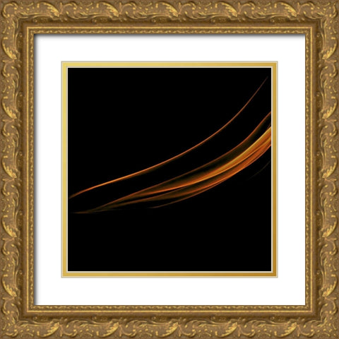 Smoke Gold Ornate Wood Framed Art Print with Double Matting by PhotoINC Studio