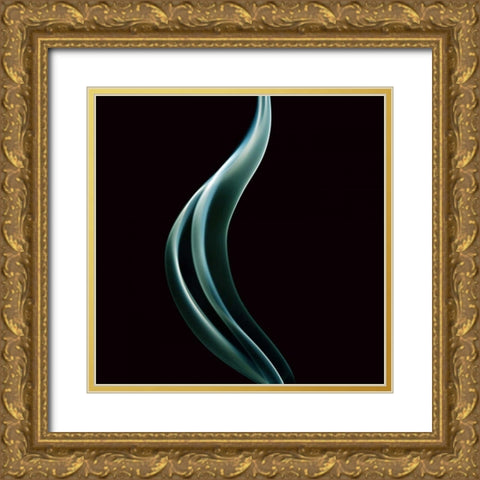 Smoke Gold Ornate Wood Framed Art Print with Double Matting by PhotoINC Studio