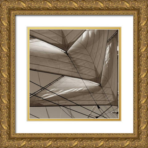 Sails Gold Ornate Wood Framed Art Print with Double Matting by PhotoINC Studio