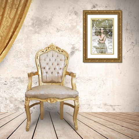 Star Lovers Gold Ornate Wood Framed Art Print with Double Matting by GraphINC