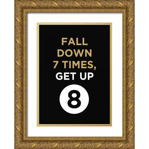 Fall Down Gold Ornate Wood Framed Art Print with Double Matting by GraphINC