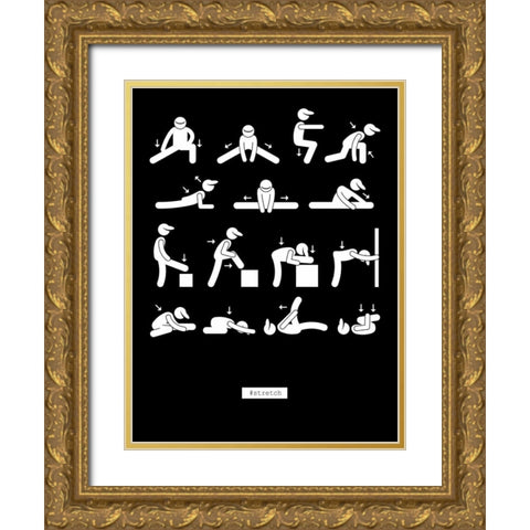 Workout Gold Ornate Wood Framed Art Print with Double Matting by GraphINC