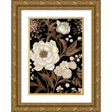 Golden Rose Gold Ornate Wood Framed Art Print with Double Matting by Incado