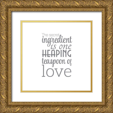 Secret Ingredient Gold Ornate Wood Framed Art Print with Double Matting by Incado