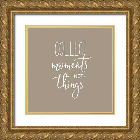 Collect Moments Gold Ornate Wood Framed Art Print with Double Matting by Incado