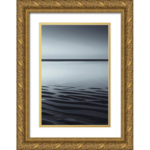 Low Tide Gold Ornate Wood Framed Art Print with Double Matting by Incado