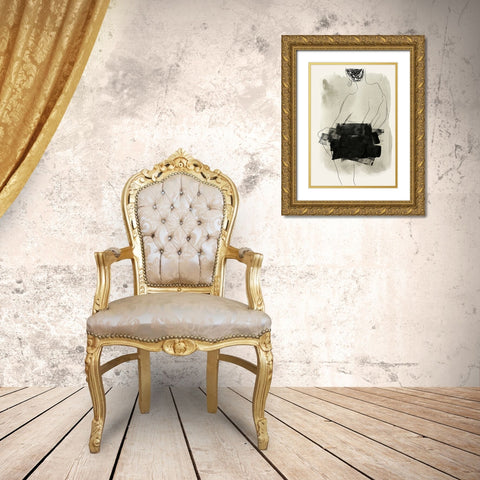 Nude Figurative Gold Ornate Wood Framed Art Print with Double Matting by Incado