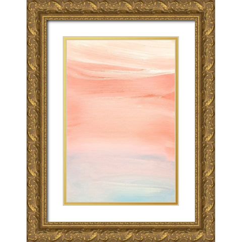 Pink Sky Gold Ornate Wood Framed Art Print with Double Matting by Incado