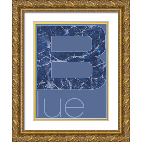 RGB 03 Gold Ornate Wood Framed Art Print with Double Matting by TypeLike