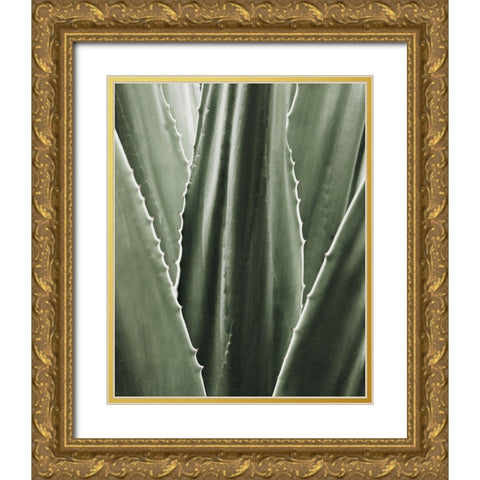 Leaf I Gold Ornate Wood Framed Art Print with Double Matting by Incado