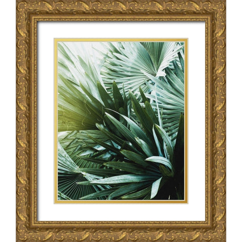 Leaf II Gold Ornate Wood Framed Art Print with Double Matting by Incado