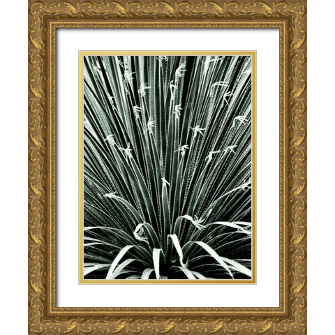Leaf V Gold Ornate Wood Framed Art Print with Double Matting by Incado