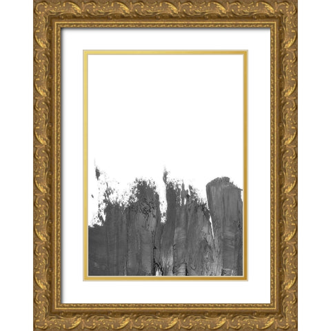 Coal II Gold Ornate Wood Framed Art Print with Double Matting by Incado
