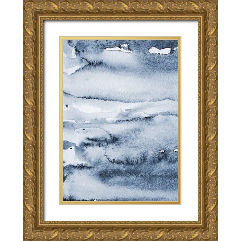 Water I Gold Ornate Wood Framed Art Print with Double Matting by Incado
