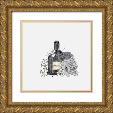 Perfume IV Gold Ornate Wood Framed Art Print with Double Matting by Incado