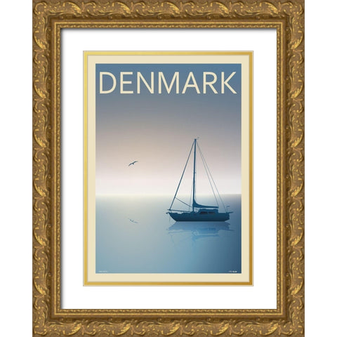 Ribe Gold Ornate Wood Framed Art Print with Double Matting by Incado