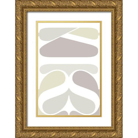 Kiss Gold Ornate Wood Framed Art Print with Double Matting by TypeLike