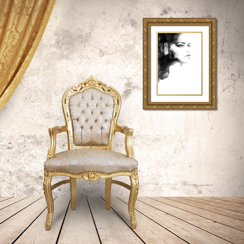 Forest Queen Gold Ornate Wood Framed Art Print with Double Matting by Incado