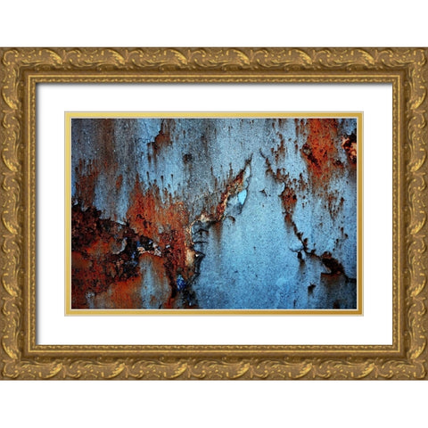 Rust Gold Ornate Wood Framed Art Print with Double Matting by PhotoINC Studio