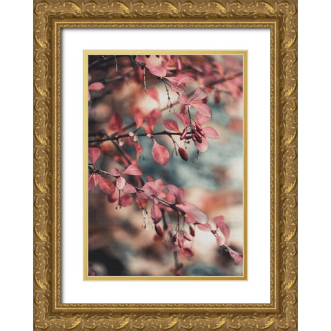 Fall I Gold Ornate Wood Framed Art Print with Double Matting by PhotoINC Studio