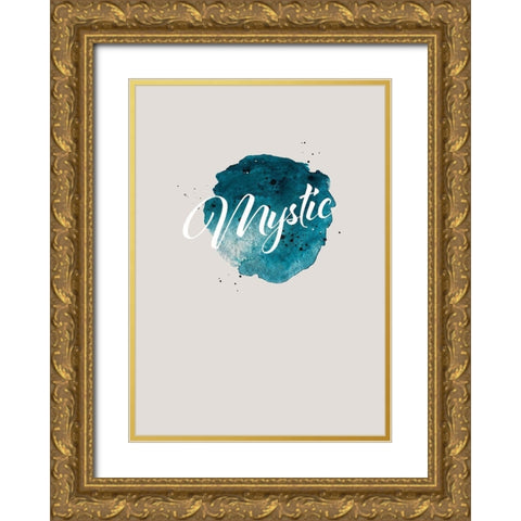 Mystic Water Gold Ornate Wood Framed Art Print with Double Matting by TypeLike