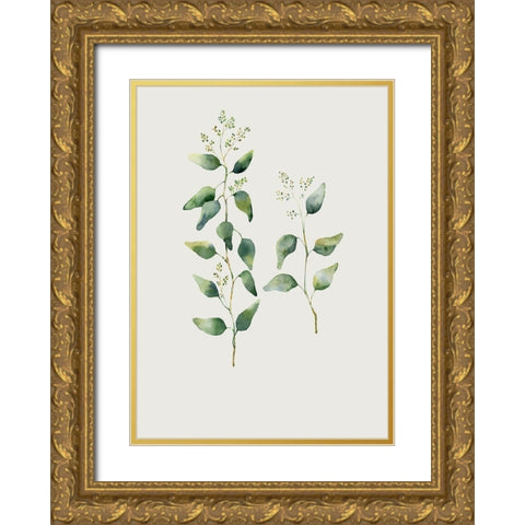 Botanical I Gold Ornate Wood Framed Art Print with Double Matting by Incado