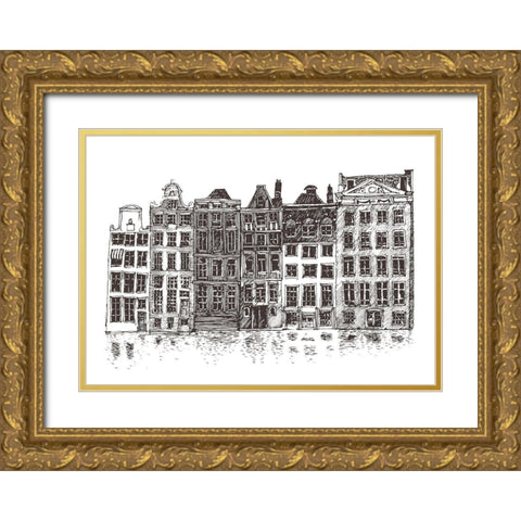 Amsterdam II Gold Ornate Wood Framed Art Print with Double Matting by Incado