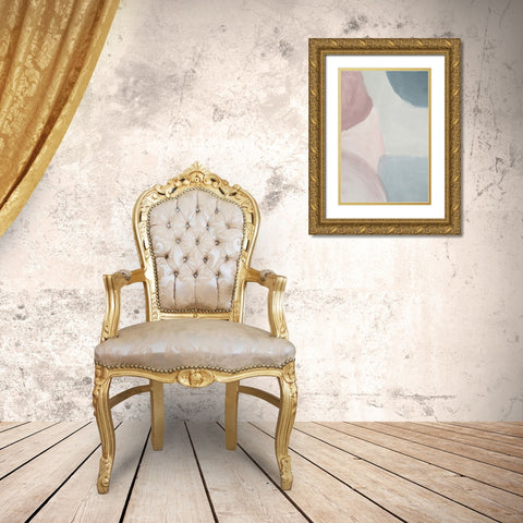 Pink Pleasure Gold Ornate Wood Framed Art Print with Double Matting by Incado