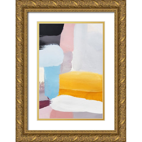 Vibrance I Gold Ornate Wood Framed Art Print with Double Matting by Incado