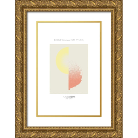 Future Form I Gold Ornate Wood Framed Art Print with Double Matting by Incado