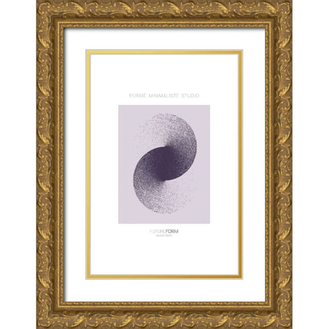 Future Form II Gold Ornate Wood Framed Art Print with Double Matting by Incado