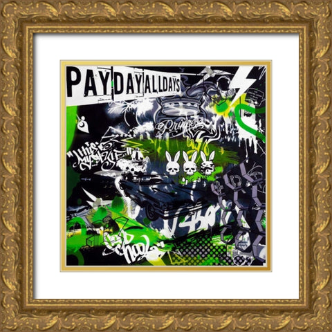 Chrysler View Gold Ornate Wood Framed Art Print with Double Matting by Colourblind Suicide