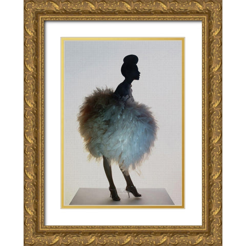 Bluemingo Gold Ornate Wood Framed Art Print with Double Matting by Incado